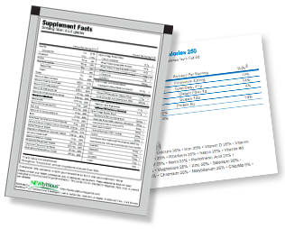 Alpha Omega Complete Supplement Facts label